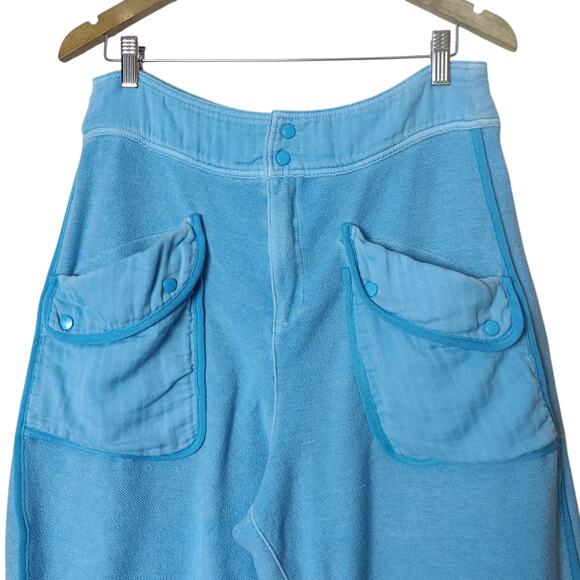 FP Movement Timko Oversized French Terry Baggy Barrel Leg Pants Medium Blue - Picture 7 of 16